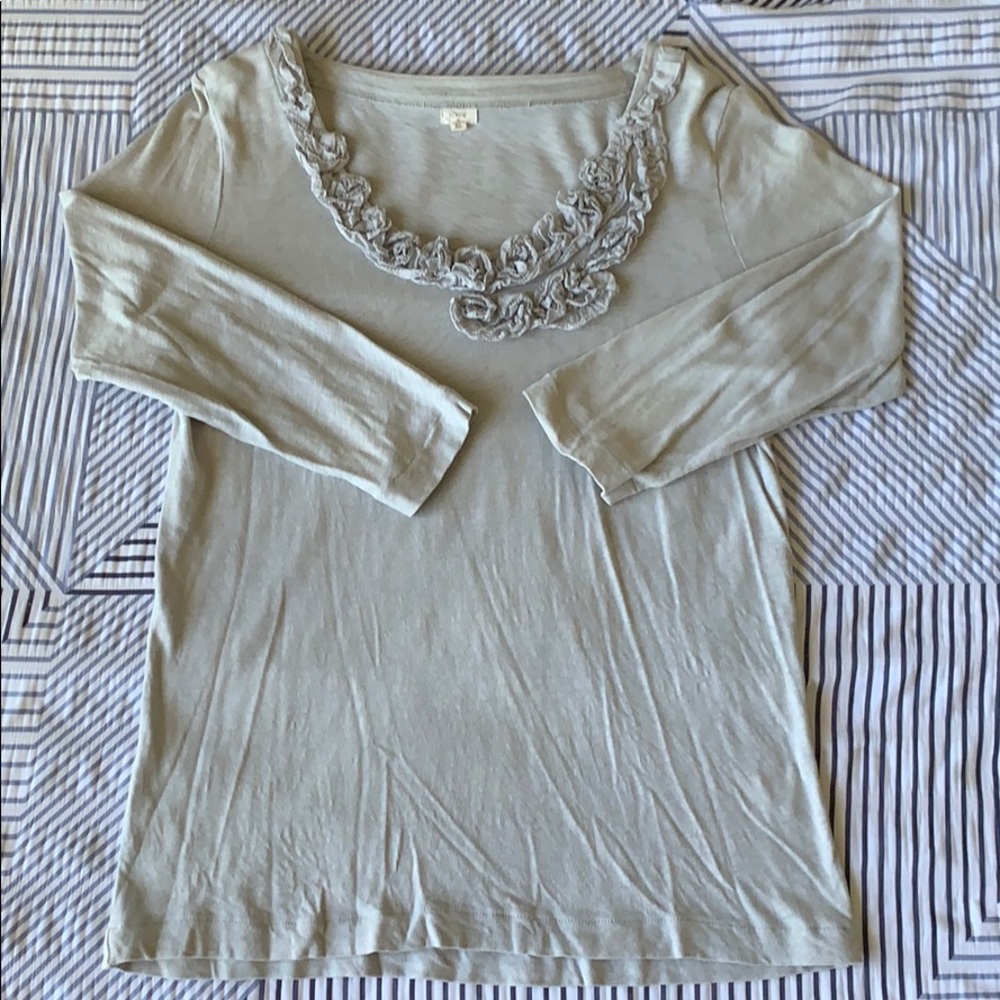 EUC JCrew 3-4 sleeve top